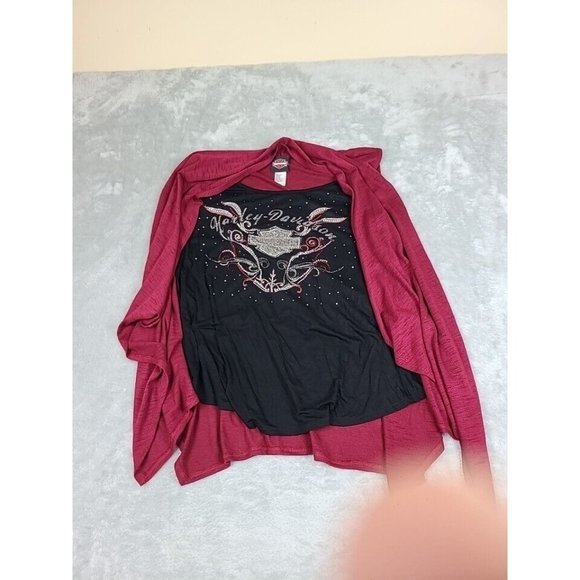Harley Davidson Women's Small/Medium Shirt Red Decorative Shirt - Picture 11 of 11